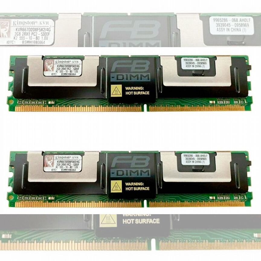 [KVR667D2D8F5K2/4G] Оперативная Память Kingston Ddr1 Kvr667d2d8f5k2/4g