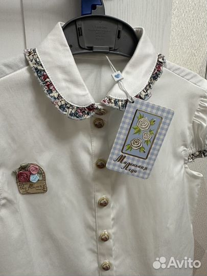 Рубашка маленькая леди 140 новая