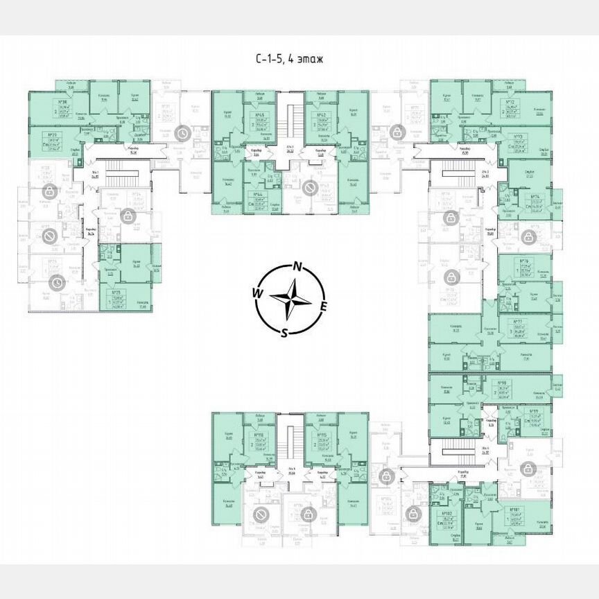 1-к. квартира, 36,8 м², 4/4 эт.