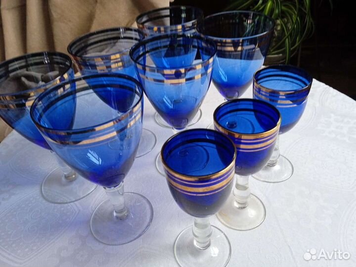 Фужеры с золотой полосой