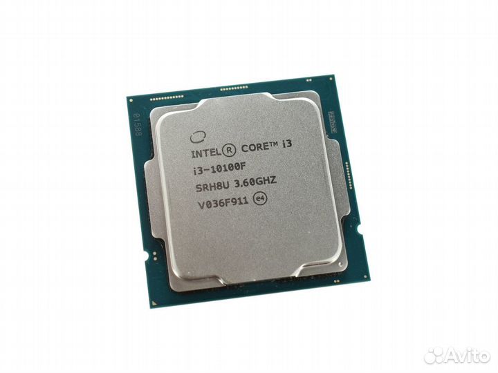 Процессор intel core i3 10100f 4 ядра, 8 потоков