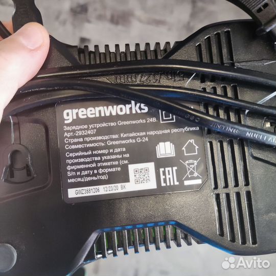 Зарядное устройство greenworks 24v