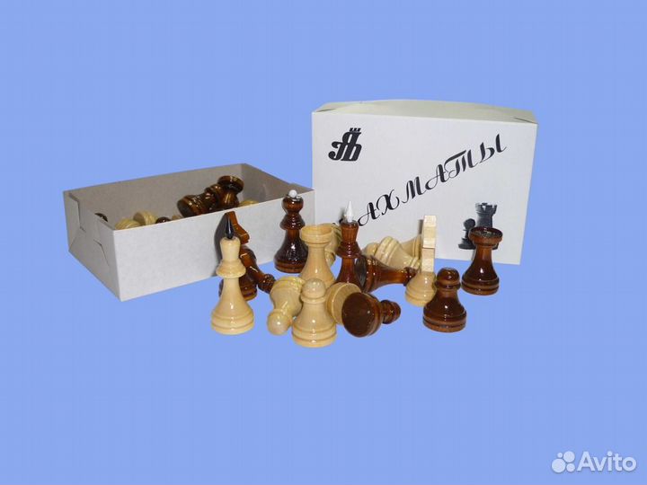 Шахматные фигуры, фишки (дерево, пластик)