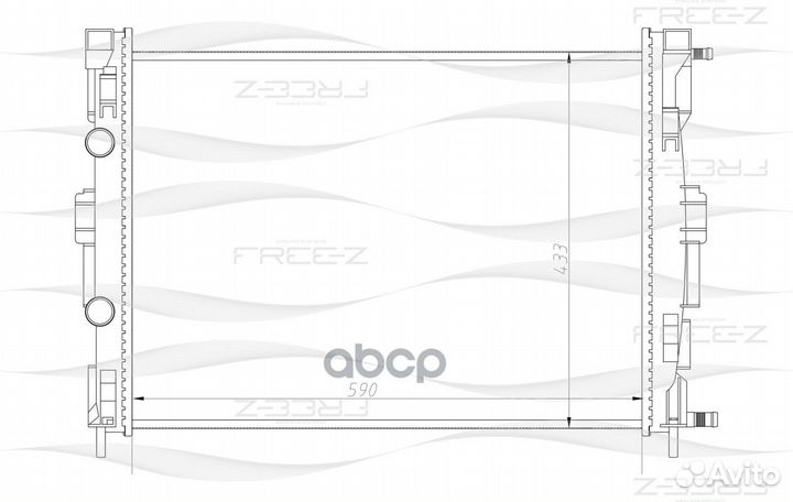 Радиатор двигателя KK0182 free-Z