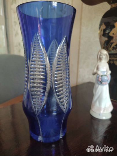 Ваза для цветов хрустальная СССР