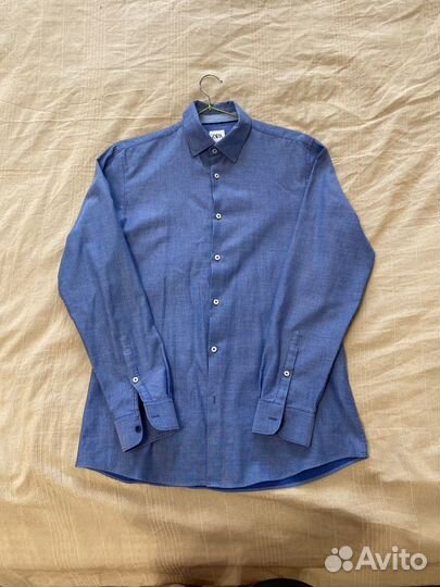 Рубашка мужская zara slim fit