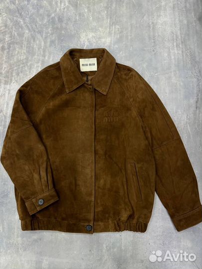 Замшевая куртка Miu Miu