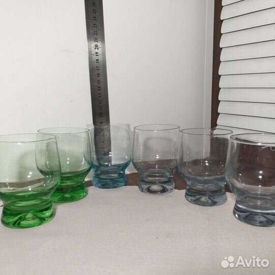 Рюмки,фужеры СССР цветное стекло