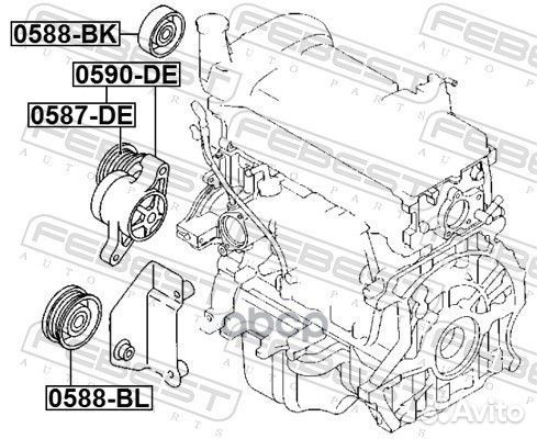 Натяжитель ремня mazda 2 07-14 0590DE Febest