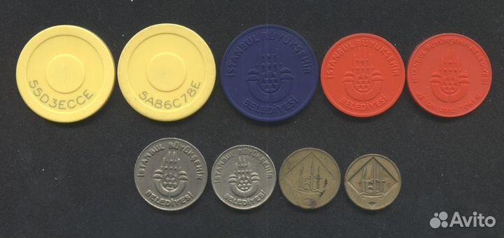 Жетоны метро Турции - Стамбул 9 шт