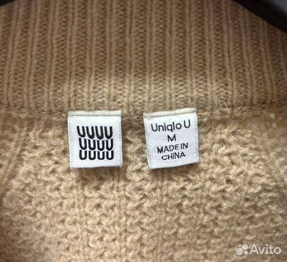 Джемпер женский укороченный Uniqlo 100% шерсть, М