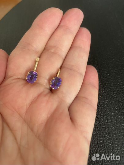 Золотые сережки СССР 583проба