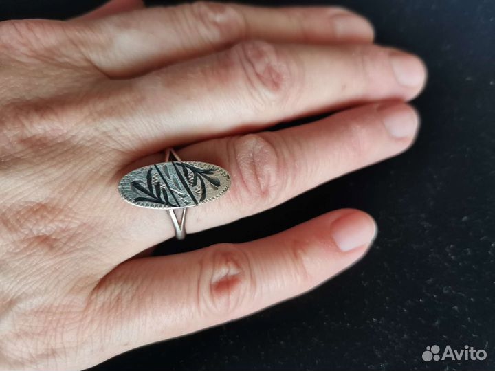 Серебряное кольцо браслет Кубачи