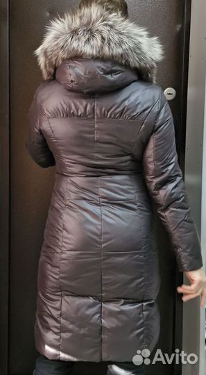 Пуховик женский зимний горький шоколад 42-44