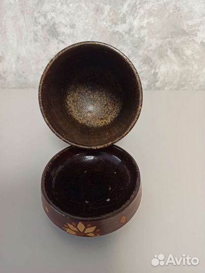 Деревянный стакан с подставкой. Бу. СССР