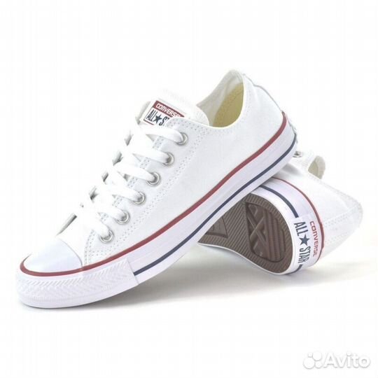 Новые белые кеды Converse низкие