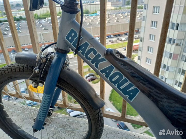 Детский велосипед black aqua