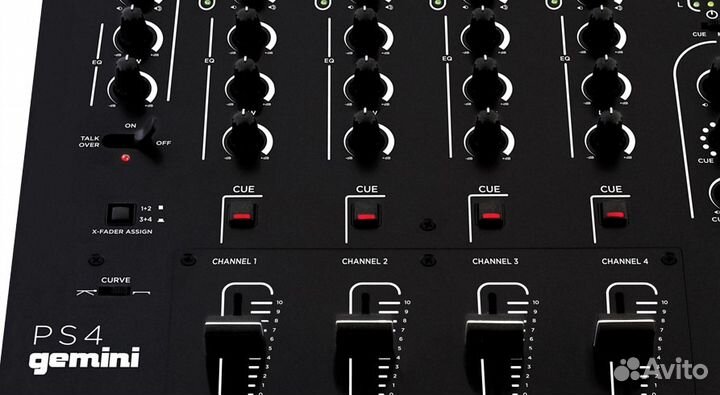 DJ микшер gemini PS4 4-х канальный