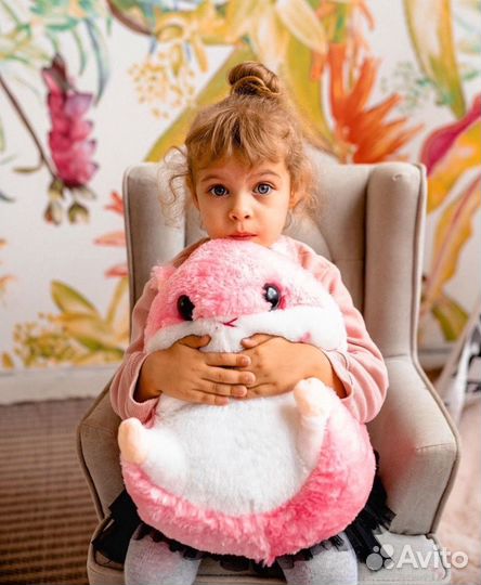 Хомяк Игрушка 40см цвет Розовый