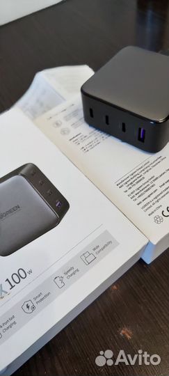 Зарядное устройство ugreen Type-C,Type-A 100Вт,GaN