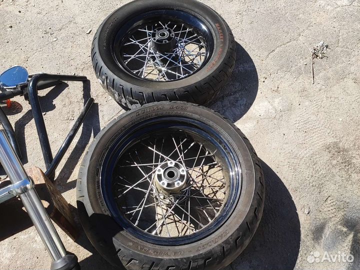 Harley davidson softail вилка, колесо, руль, седло