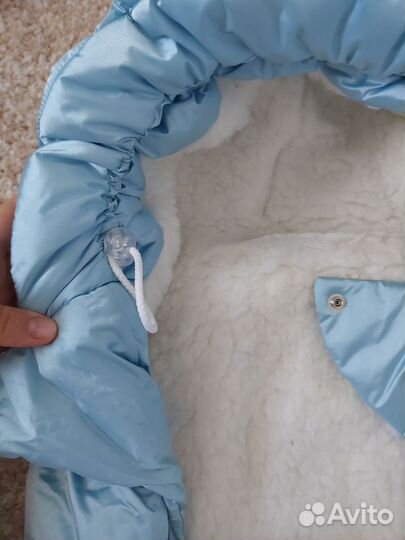 Конверт на выписку зимний натуральный мех