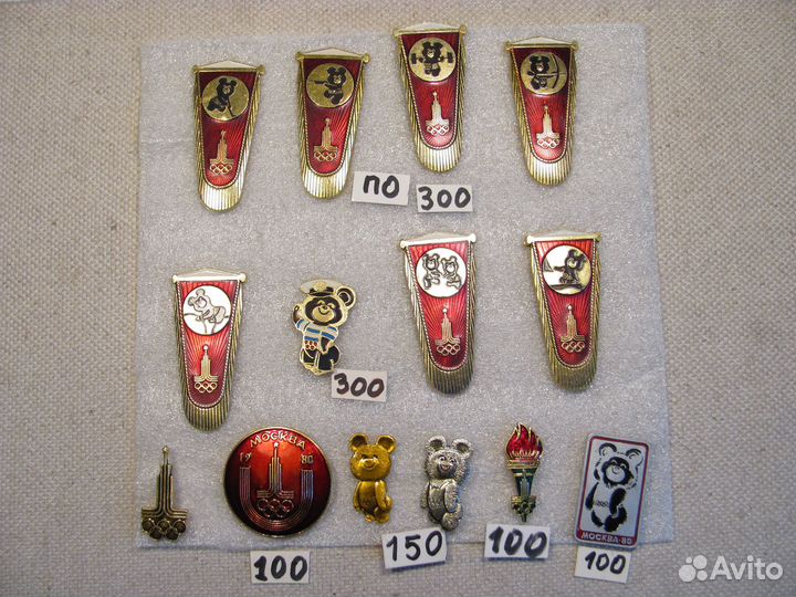 Мишки олимпийские. Олимпиада 80: значки, брелки