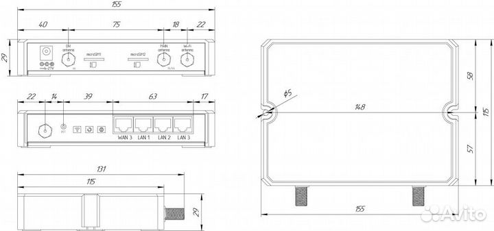 Роутер Kroks Rt-Cse DS m4