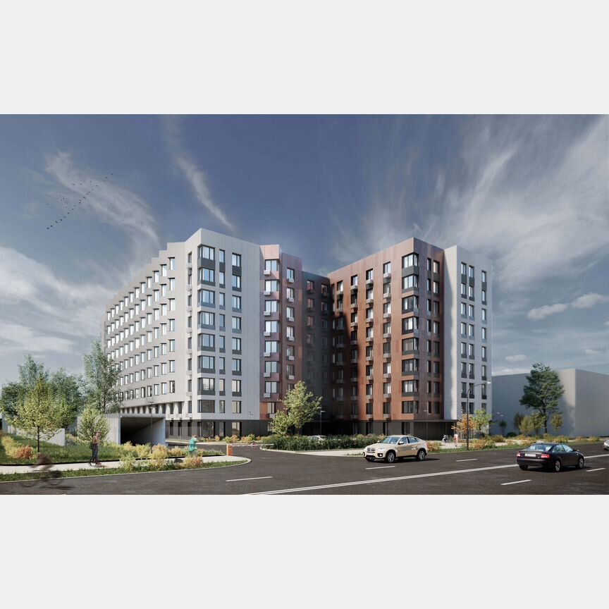 1-к. апартаменты, 45,5 м², 8/9 эт.