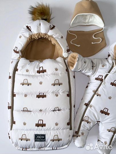 Конверт на выписку зимний для новорожденных