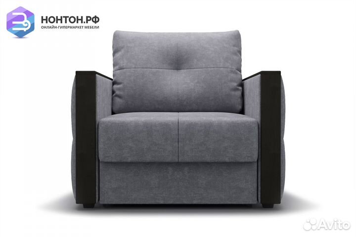 Кресло еврокнижка Инсайд темно-серое