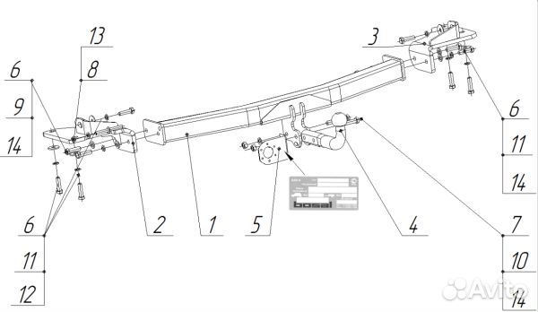 Фаркоп Форд (Ford) Explorer 2015/11
