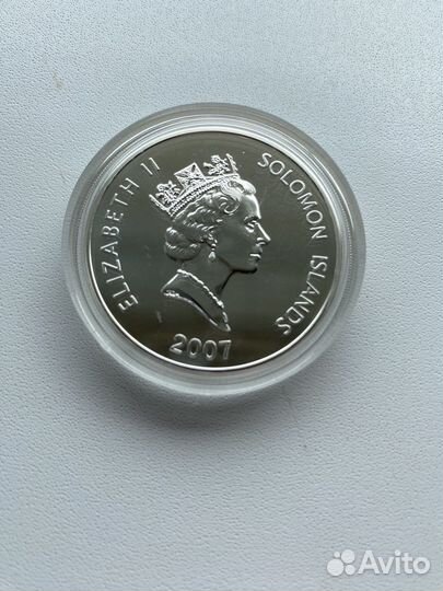 Монета серебро Соломоновы о. Год свиньи. 2007 г