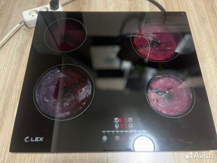 Электрическая плита стеклокерамика 4 конфорки