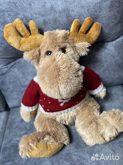 Мягкая игрушка олень новогодний