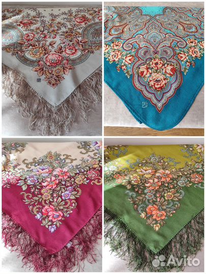 Павлопасадские платки и палантины женские б/у