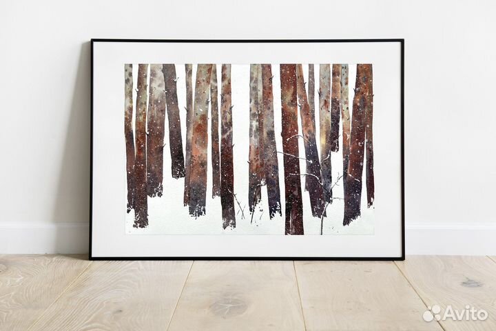 Картина акварель пейзаж