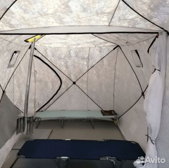 Палатка зимняя утепленная куб