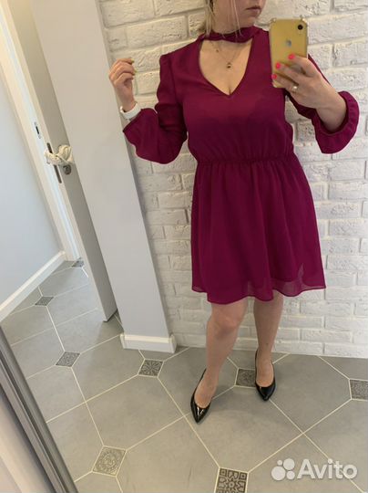 Платье малиновое ASOS 42