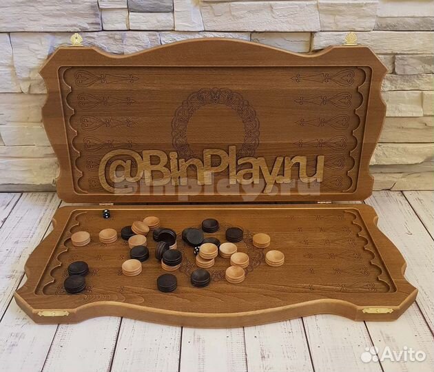 Нарды резные Ивановские Лев, бук