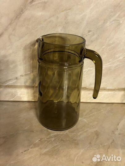 Кувшин из французского стекла и блюдо