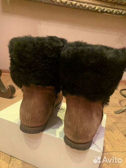 Сапоги женские демисезонные замшевые