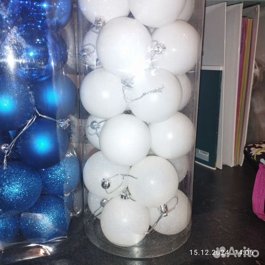 Ёлочные игрушки набор 24 шт 6 см