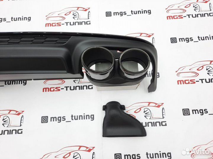 Диффузор с насадками (Сталь) на A6 С8 18+ стиль S6