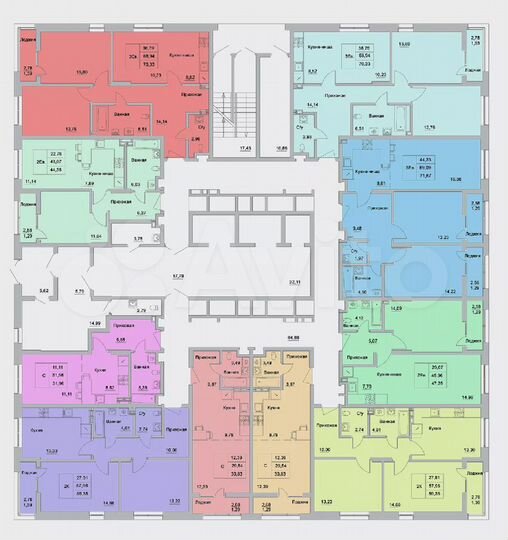 3-к. квартира, 71,7 м², 2/25 эт.