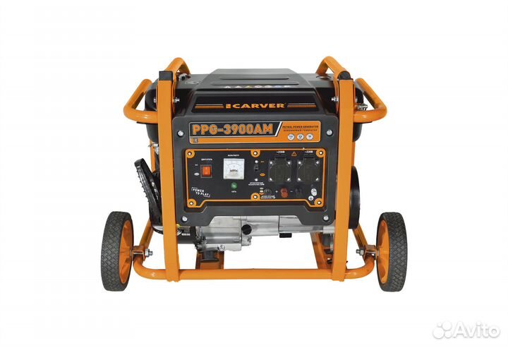 Генератор бензиновый Carver PPG-3900AM 2x16А/220В