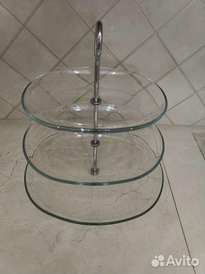 Этажерка Менажница стеклянная