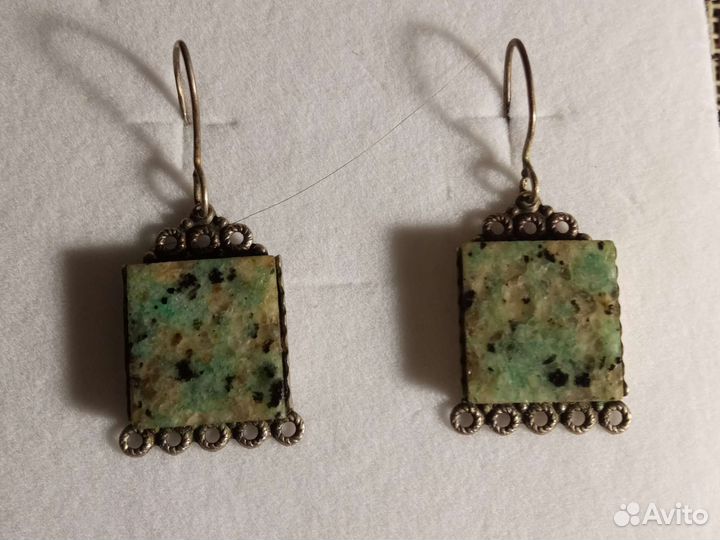 Серьги серебро винтаж,4 пары