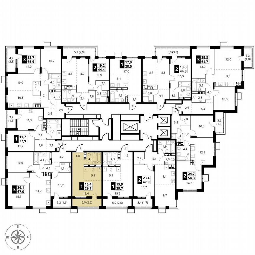 Квартира-студия, 29,1 м², 16/25 эт.