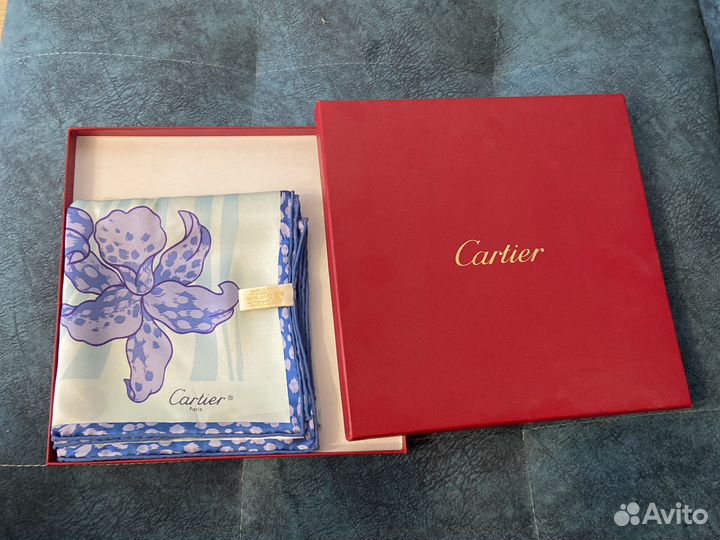 Шелковый платок италия Cartier